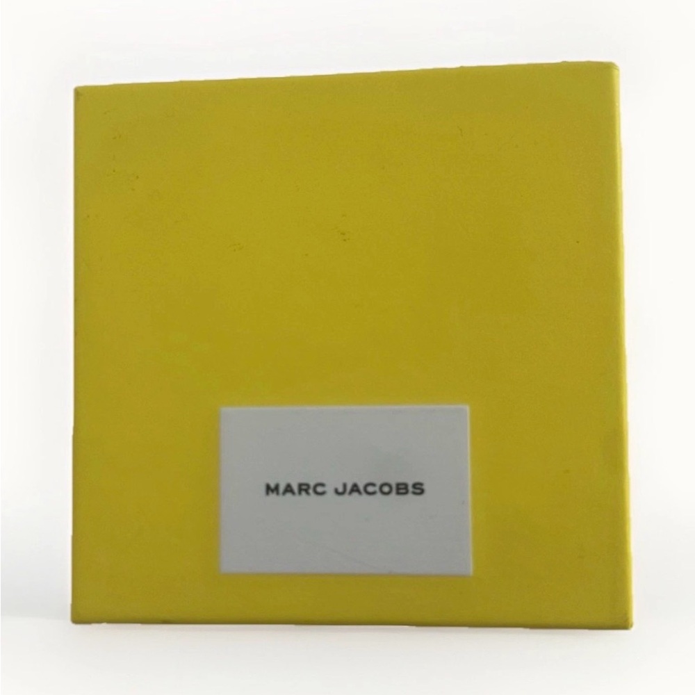 Marc Jacobs Yellow Logo Gift Box w/ Jewelry Pouch, Lined Foam, 5x5x2"